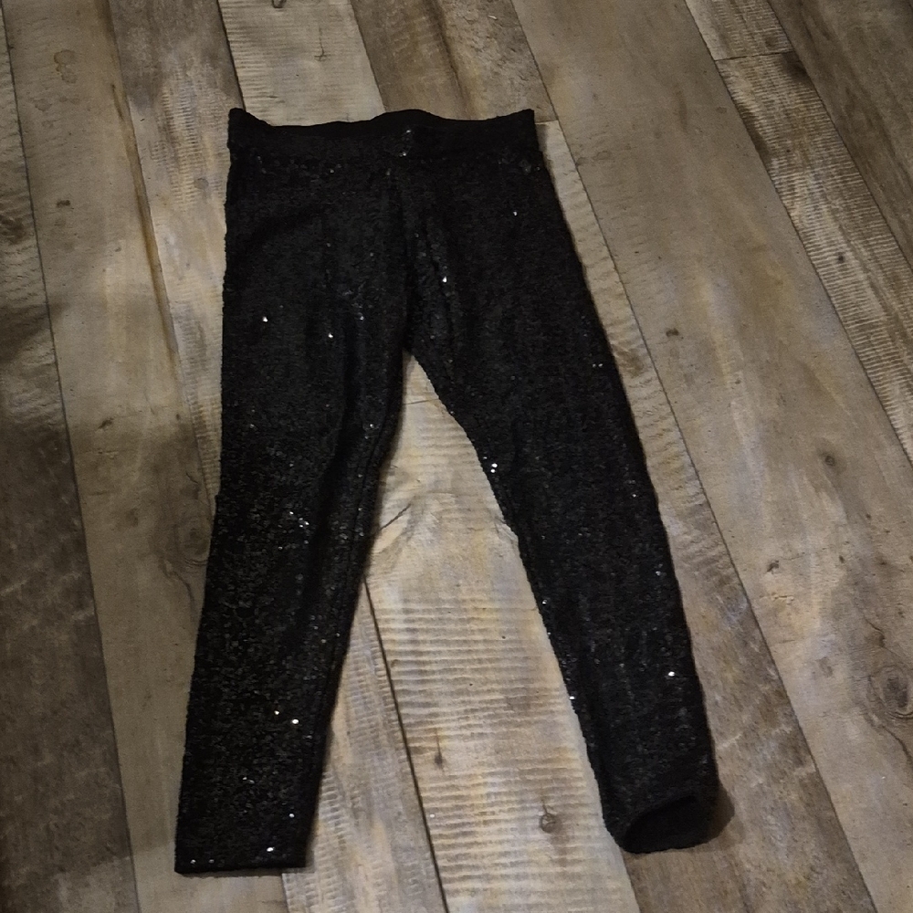 Pink Victoria's Secret Sequin Leggings Black S